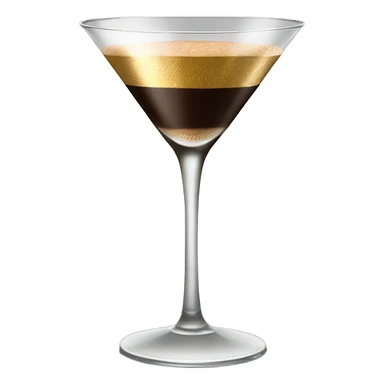 gold rimmed espresso martini glass  sticker