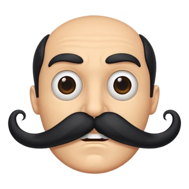 evil mustache sticker