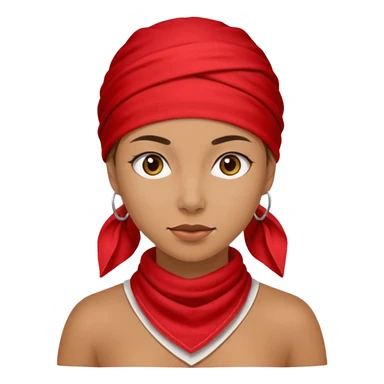 woman with wearing red bandana sticker