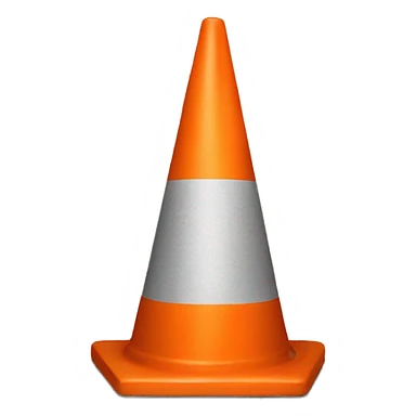 a traffic cone sticker