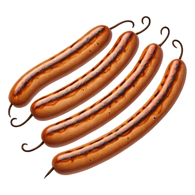 Grilled sausage sticker