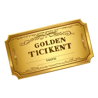 golden ticket sticker