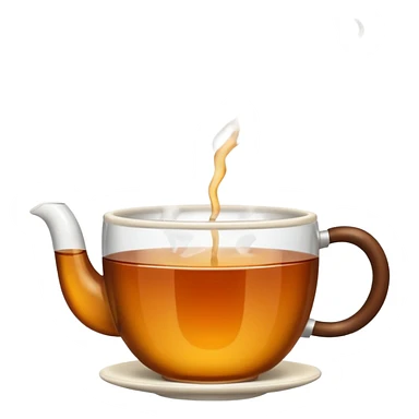 hot tea in a cup no face sticker