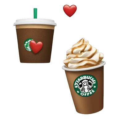 Starbucks coffe and heart sticker
