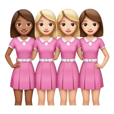 group of cute sorority girls  sticker