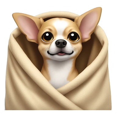 chihuahua in the blanket sticker