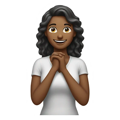 A woman saying thank you sticker