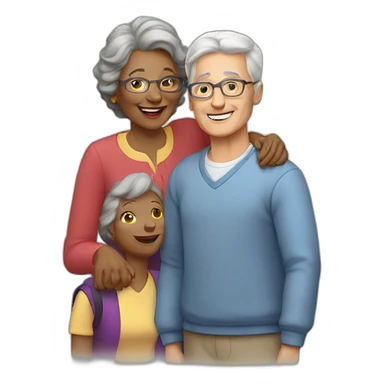 Classmates Reunion with older lady teacher sticker