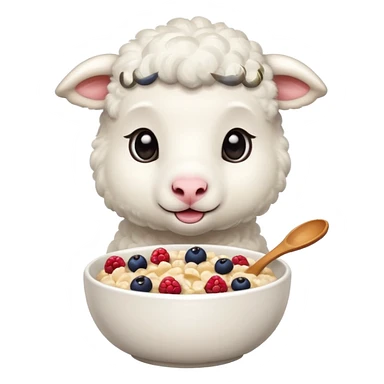 Lamb with oatmeal and berries sticker