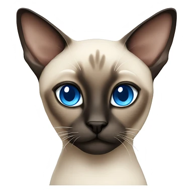 Siamese cat with blue eyes sticker