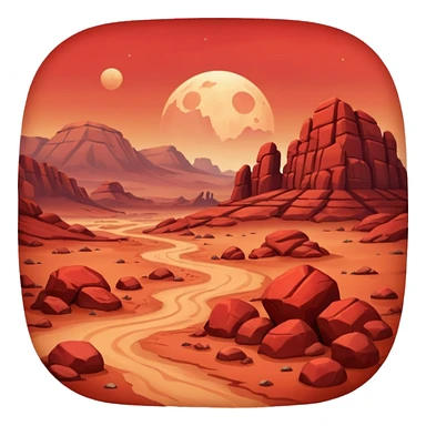 Mars planet sticker