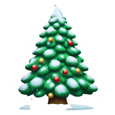 Christmas tree in snow sticker