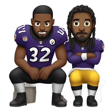 Steelers sitting on ravens sticker