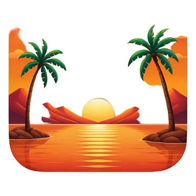 summer sunset sticker
