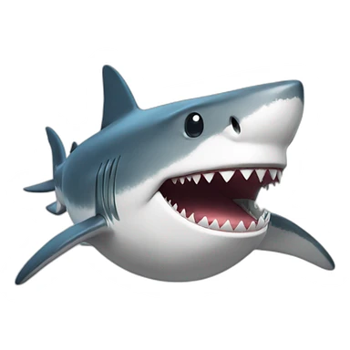 smiling shark sticker