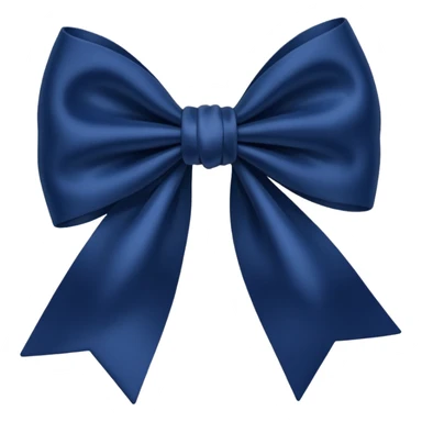Navy blue bow sticker