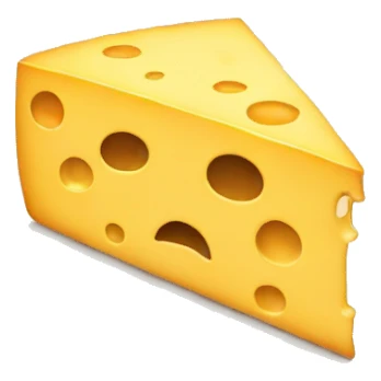 sad emoji as cheese  sticker
