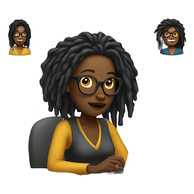 startup-designer-with-laptop-black-woman-dreads sticker