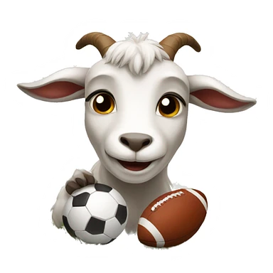 A goat playing football  sticker