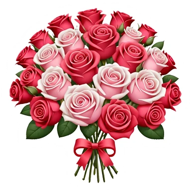 Bouquet of roses with Dior pattern sticker