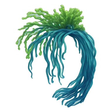 tall blue seaweed flowing sticker