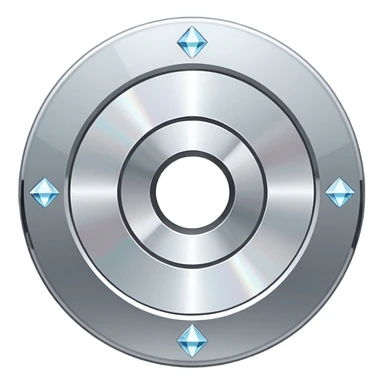 diamond CD emoji in minimalist style sticker