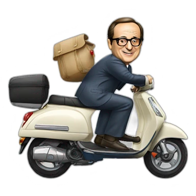 François Hollande scooter sticker