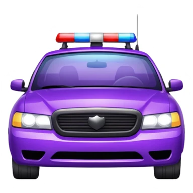 glitter purple police car light sticker