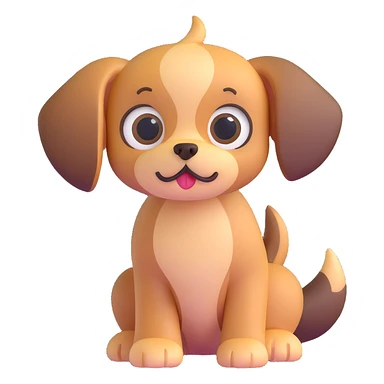 cute puppy dog with big eyes sticker