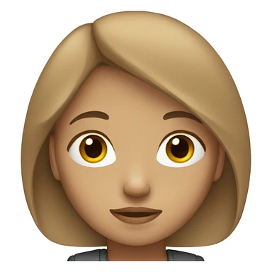 Girl with light brown hair thinking sticker