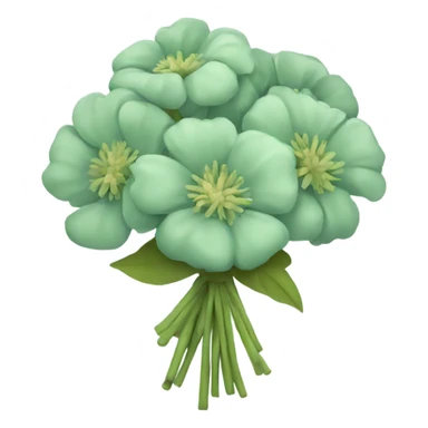 Sage  green flower bouquet  sticker