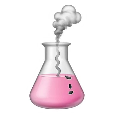 pink beaker with smoke no face sticker
