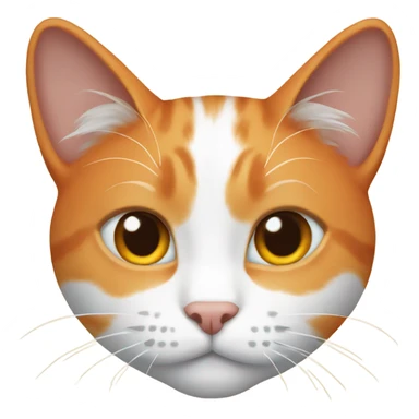 Orange and white cat sticker