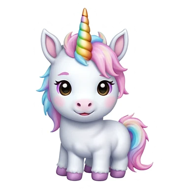 baby unicorn, chibi full body sticker