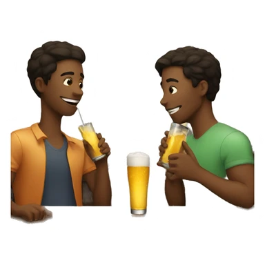 drinking in a bar with a friend  sticker