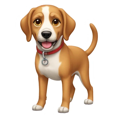 Perro alegre con overol  sticker