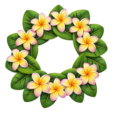 Plumeria lei sticker