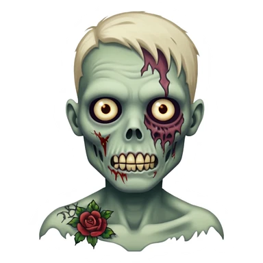 zombie with tattoo sticker