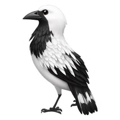 Black and white bird sticker