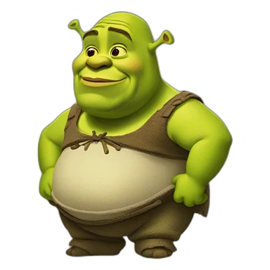 Pregnant shrek sticker