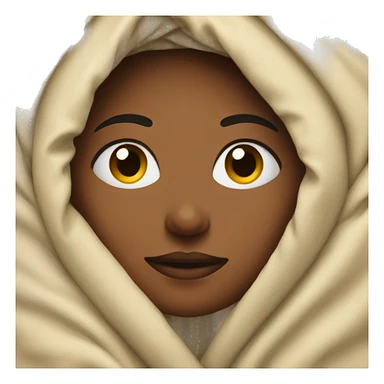 Woman wrapped in a blanket sticker