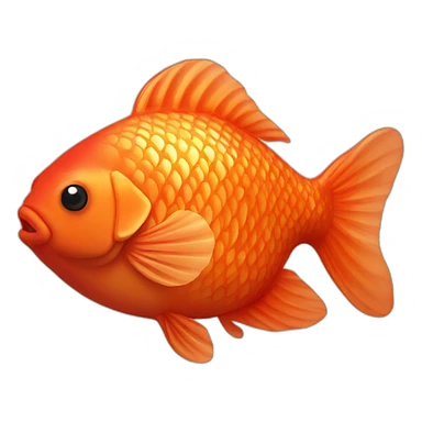 fat red goldfish sticker