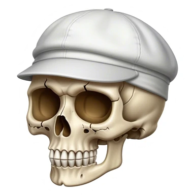 skull with a backwards cap on sticker