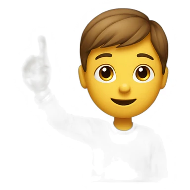 Children pointing at a question mark sticker