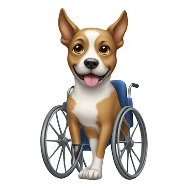 Dog in wheelchair  sticker