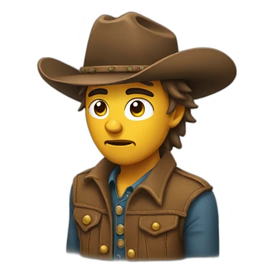 sobbing cowboy sticker