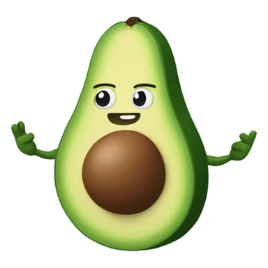 avocado show his muscles sticker
