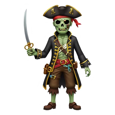 Pirate Zombie full body sticker