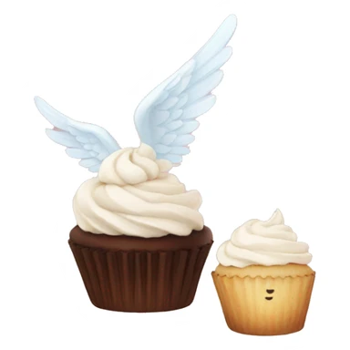 angel cupcake sticker