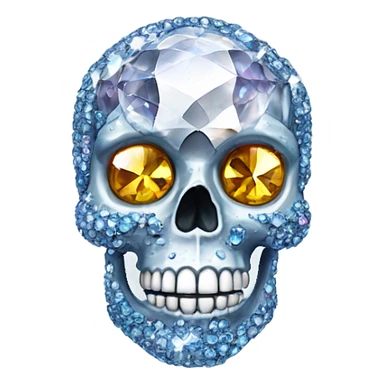 Swarovski skull sticker